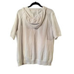 Eddie Bauer  XL White short sleeve full zip hoodie CLASSIC preppy 100% Cotton Photo 1