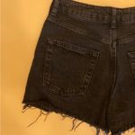 Topshop 🛍️ Moto Mom Black High Waisted Distressed Cut Off Jean Denim Short 2 Photo 4