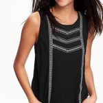 Old Navy Midnight Black Embroidered Tunic Photo 0