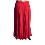 Vintage Desert West by Sherry Holt Cherry Red Flowy Long Maxi Skirt Women Small Photo 3
