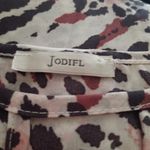 JODIFL  Animal Print Blouse Size Medium Photo 3