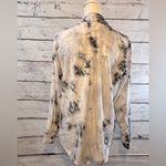 Sanctuary  Button Up Boyfriend Style Shirt Gray/White Marble Tie Dye-Medium Photo 2