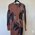 House Of CB  'Cassidy' Brown Mesh Printed Long Sleeve Midi Dress NWOT size‎ S Photo 11