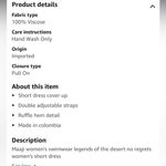 Maaji NEW Women’s Standard No Regrets Swimsuit Coverup Mini Dress Adjustable M Photo 3