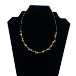 Lia Sophia  Gold Tone Jasper Tiger’s Eye Beaded Wire Necklace Photo 1