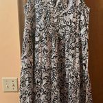 Anthropologie NWT  Maeve Marya Tiered Midi Dress in Black Botanical Print Photo 3