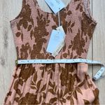 Saltwater Luxe  NWT Memphis Midi Dress Size Medium Rosewood Rust Floral Linen Photo 9
