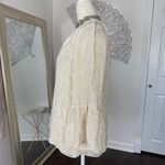 Lilly Pulitzer Matilda Cream Gold Leaf Bell Sleeve Silk Blouse S Photo 5