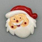 Vtg Santa Claus Plastic Brooch Pin Unmarked Christmas Fashion Costume Jewelry Size 0 Photo 1