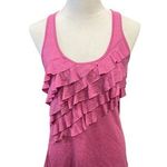 love on a hanger  Pink Ruffled Sleeveless Tank Top (L) EUV Photo 0