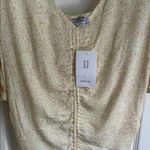 Sophie Rue  Light Yellow Floral Boho Western Blouse Photo 1