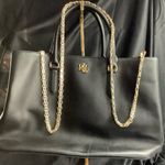Lauren by Ralph Lauren Beautiful Black leather Handbag with added chain strap Photo 0