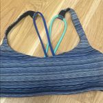 Lululemon  athletica Blue and Gray Patterned Sports Bra Photo 3