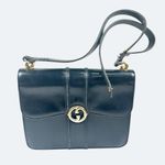 Gucci Black Leather Shoulder Bag with Gold Accent Photo 0