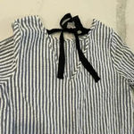 Prómesa Promesa Striped Bell Sleeve Lace Blouse V Back Women’s Size Large Photo 4