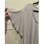 Urban Outfitters KIMCHI BLUE Blue Ribbed V-Neck Tee Photo 2