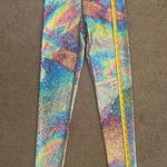 Terez NWT  Rainbow Sparkle Pattern Active Wear Leggings, Size S Photo 6