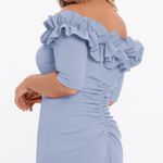 XScape "Isla" Long Crêpe Off-the-Shoulder Ruffle Dress, 16W NEW $249 (Sold Out) Photo 3