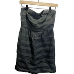 J.Crew Dress 4 Gray Ginny Rugby Strapless Lined Stripe Elegant A-line Summer Photo 0