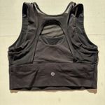 Lululemon  Black Mesh Racerback Sports Bra Size 6 High Support Workout Athleisure Photo 1
