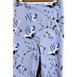 CARBON38 Leggings Light Purple Bird Print Athletic Gym High Waist 27" Inseam XS Photo 1
