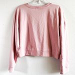 Bishop and Young Sweatshirt Blush Pink Cozy Front-Knot Crewneck Long-Sleeve XL EUC Photo 8