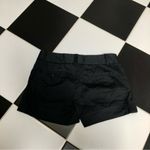 ZARA Black Chino Shorts Rolled Hem Flat Front Back Pockets Casual Classic size L Photo 5