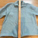 Karen Scott  Pure‎ Wool Zip Up Jacket Collared Coatigan Blue Size XL Photo 2