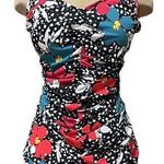 Womens Floral Swimsuit One Piece Slimming 22W 2X New Red Photo 0