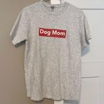Gildan  Gray and Red Dog Mom Short Sleeve Tee Photo 0