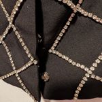 NWT Blue B Rhinestone Studded Crop Vest Top Small Edgy Concert Western Party Black Photo 3