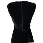 Alice + Olivia Simmons Velvet Black Wrap Dress Silk Maxi Gown Cocktail V-Neck 0 Photo 9