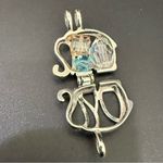 925 Sterling Silver Cage Elephant Pendant with Beads 6g. Photo 7