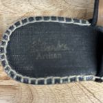 Clarks  Artisan Shoes Women 7 1/2 M Blue Hessian Wedge Sandals Flower Boho Preppy Photo 8