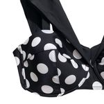 Adore Me Baylie Polka Dot Bikini Top Black and White Plus Size 1X Photo 2