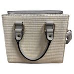Atrie Vegan Crossbody Satchel – Woven Straw & Faux Leather Trim (NWT) Gray Photo 1