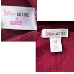 Flirtitude  Women’s NYC Velour 1/4‎ Zipper Sweatshirt Burgundy Gray Size XS Photo 3