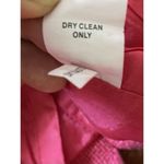 Kay Unger  Pink Silk Dress Size 8 Ruffle Trim Lace Detail Back Slit Lined Photo 5