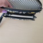 Black and Yellow Floral Clutch with Wrist Strap Photo 2