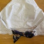 White Lace Coastal Cowgirl Western Granola Cropped Halter Top Size undefined Photo 3