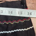 Saint Tropez West  Womens‎ Embroidered Lined Linen Blend Flare Skirt Black Size 8 Photo 8