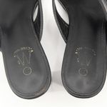 Cink Me Faux Vegan Leather Heeled Sandals Black Thong Size 39 US 6 Photo 7