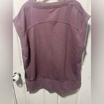 Banana Republic New Athleta Retroterry V-Neck Sweatshirt Tee XLarge Damask Mauve Pullover $79 Photo 3