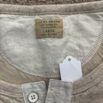 Lucky Brand  Beige and Red Long Sleeve Henley Photo 1