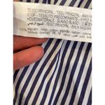 ZARA Striped Smocked Waist Button Down Long Sleeve Peplum Tunic Blouse EUC Sz M Photo 5