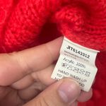 SheIn Orange Red Pom-Pom Sweater Size Small Photo 2