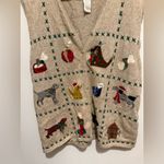 Studio Works  vintage Christmas dog and cat vest large Photo 2