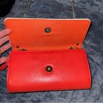 ALDO White and Red Clutch with Chain Accent Photo 3