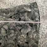 EXPRESS  Floral Puff Sleeve Blouse XS Black White Top Bloomcore Corporate Chic Photo 6