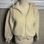 OFFLINE by Aerie Sherpa Full‎ Zip Up Hoodie Sweatshirt Women's S/P Cream Comfy Photo 0
